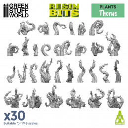 Set impreso en 3D - Espinas Plantas y vegetacion