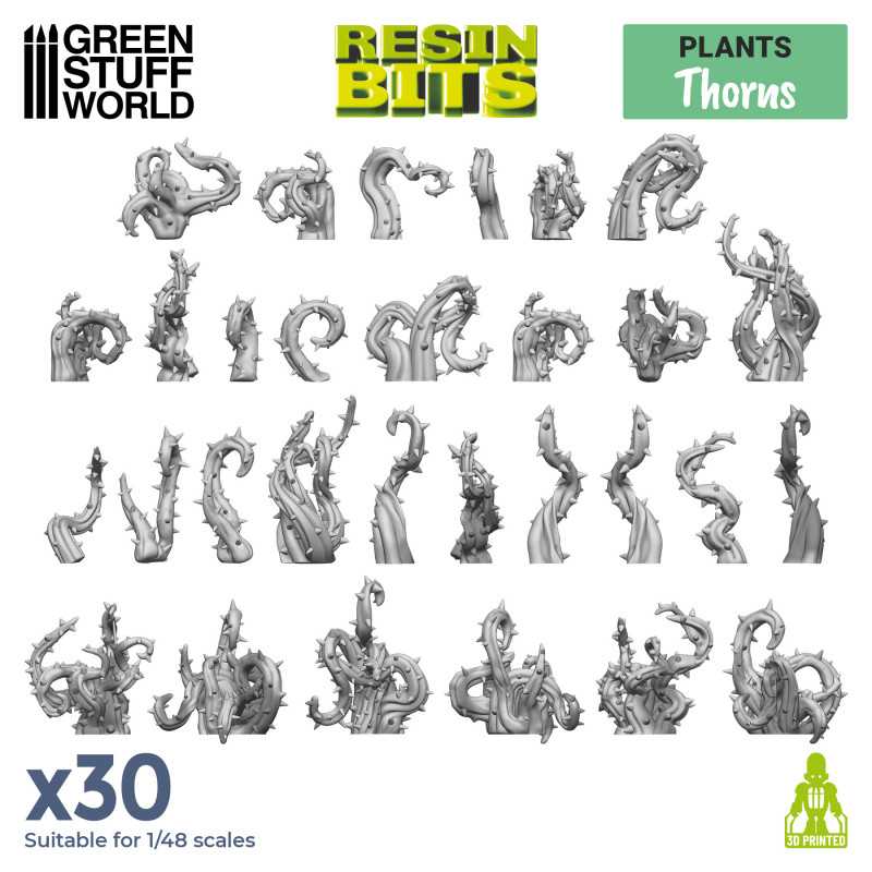 Set impreso en 3D - Espinas Plantas y vegetacion