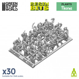 Set impreso en 3D - Espinas Plantas y vegetacion