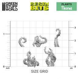 Set impreso en 3D - Espinas Plantas y vegetacion