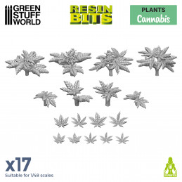 Set impreso en 3D - Cannabis Plantas y vegetacion