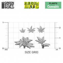 Set impreso en 3D - Cannabis Plantas y vegetacion