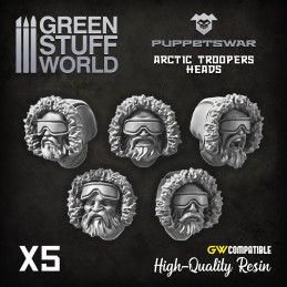Arctic troopers heads | Resin items