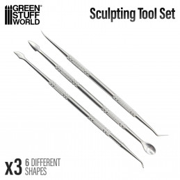 3x outils de sculpture | Outils en Métal