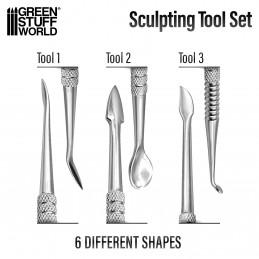 3x outils de sculpture | Outils en Métal