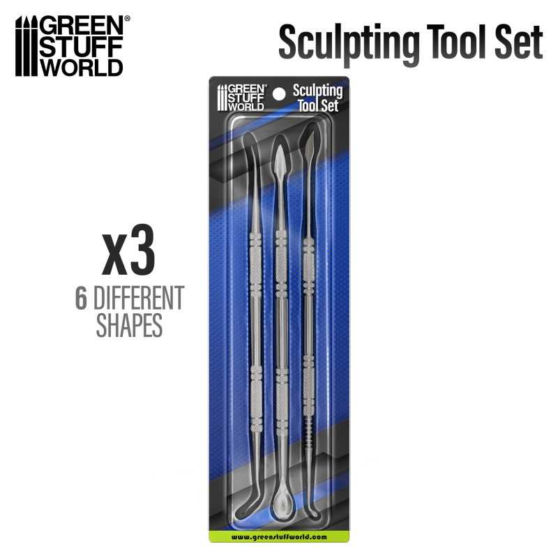 3x outils de sculpture | Outils en Métal