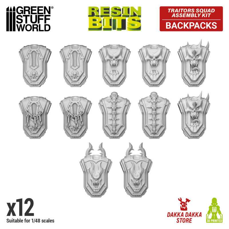 DakkaDakka - TRAITORS SQUAD - Chaos Backpacks | Resin items DakkaDakka - TRAITORS SQUAD - Chaos Backpacks | Resin items