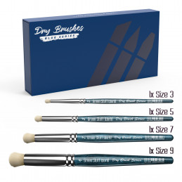 Premium Trockenpinsel-Set - BLUE Series | Dry-Brush RundPinsel