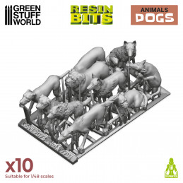 Set imprimé en 3D - Cani | Articoli in resina