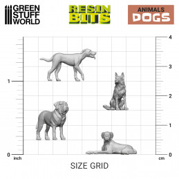 Set imprimé en 3D - Cani | Articoli in resina