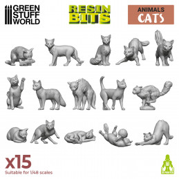 Set impreso en 3D - Gatos