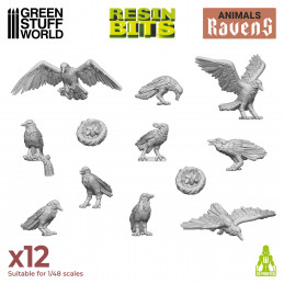 Set impreso en 3D - Cuervos Artículos de resina