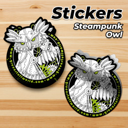 GSW Steampunk Owl Sticker | Pegatinas merchan