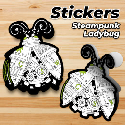 GSW Steampunk Ladybird Sticker | Pegatinas merchan