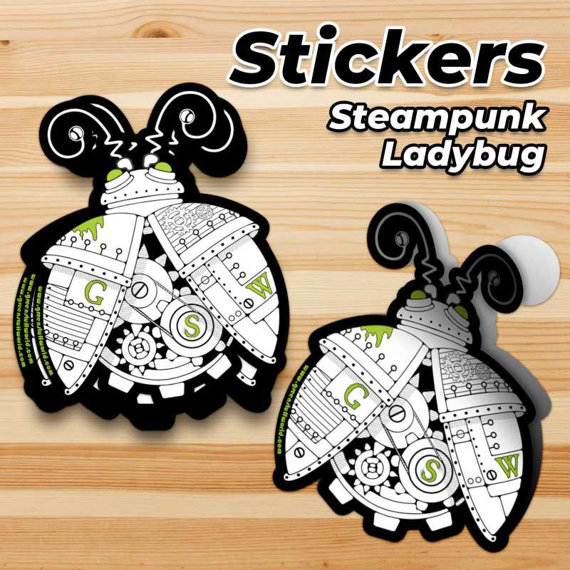 Sticker Adesivo Steampunk Coccinella GSW | Pegatinas merchan