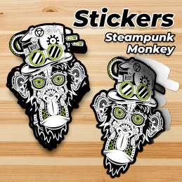 Sticker Adesivo Steampunk Scimmia GSW | Pegatinas merchan