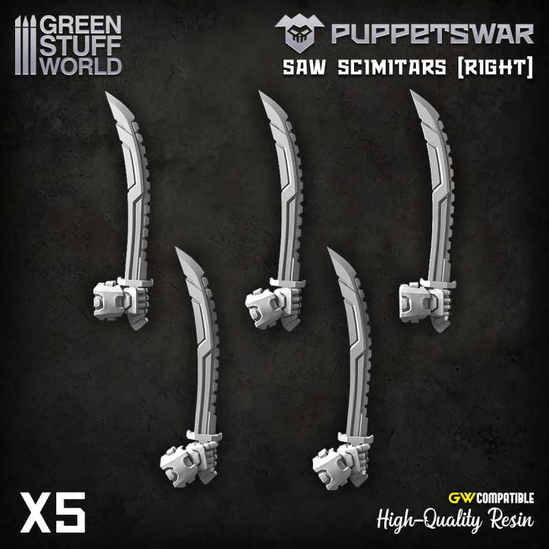 Puppetswar - Saw Scimitars - Right | Infantry weapon arms and accessories