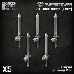 Puppetswar - Jig Longswords - Right | Infantry weapon arms and accessories