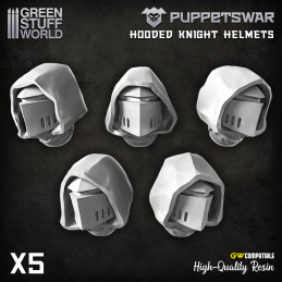 PuppetsWar - Cascos de Hooded Knight Cabezas y cascos
