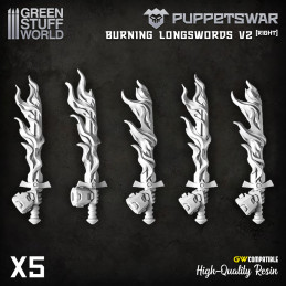 Puppetswar - Burning Longswords V2 - Destra | Armi braccia e accessori fanteria