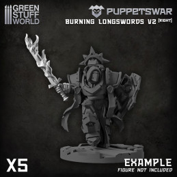 Puppetswar - Burning Longswords V2 - Right | Infantry weapon arms and accessories