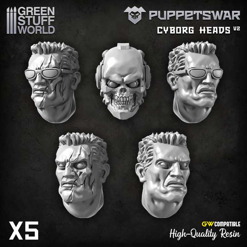 PuppetsWar - Cyborg Heads | Heads and helmets
