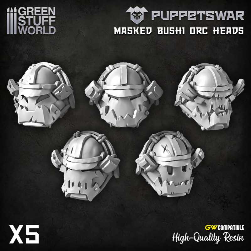 PuppetsWar - Cabezas de Orcos Bushi Enmascarados Cabezas y cascos