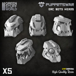 PuppetsWar - Ork Bots Heads | Heads and helmets