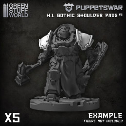 PuppetsWar - H.I. Gothic Shoulder Pads V2 | Shields and shoulder pads