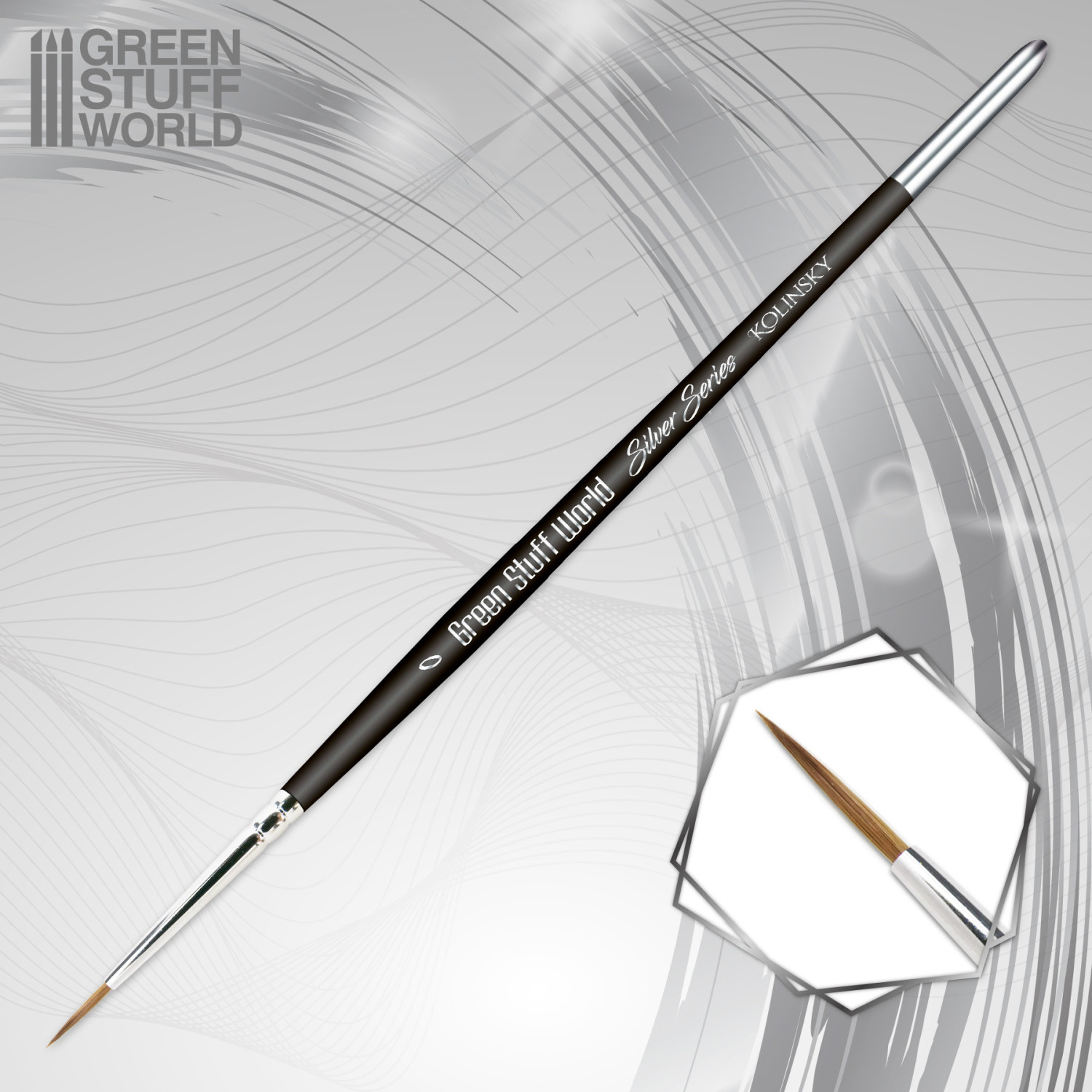 Green Stuff Pinceau Kolinsky – 0 Silver Series Green Stuff Pinceau Kolinsky – 0 Silver Series
