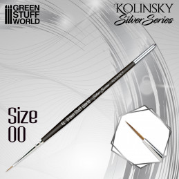 SILVER SERIES Kolinsky Brush - Size 00 | Miniature Paint Brushes