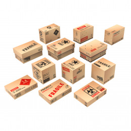 Bedruckte Miniatur Schachteln - Klein | Papier- Gelände