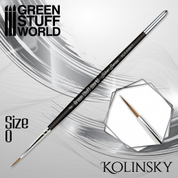 SILVER SERIES Kolinsky Brush - Size 0 | Miniature Paint Brushes