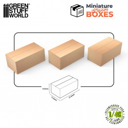 Miniatur Schachteln - Groß | Papier- Gelände