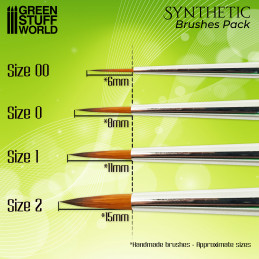 GREEN SERIES Synthetische Haarpinsel - 2 | Modellbaupinsel