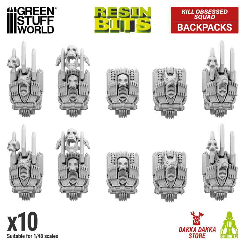 DakkaDakka - Kill Obsessed Squad - Khorne Backpacks | Resin items DakkaDakka - Kill Obsessed Squad - Khorne Backpacks | Resin items