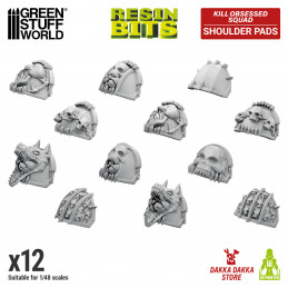 DakkaDakka - Kill Obsessed Squad - Khorne Shoulder Pads | Resin items