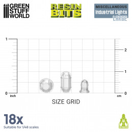 3D-Druckset - Industrielle Lichter - Grosse | Transparente Harzbits