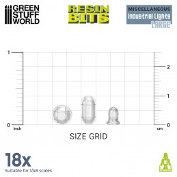 3D Printed Set - Industrial Lights - Large | Transparent resin bits