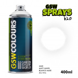 SPRAY Colours - BLANCO Mate 400ml Spray Imprimacion Colores