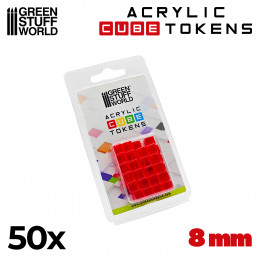 Red Cube tokens 8mm | Gaming Tokens and Meeples