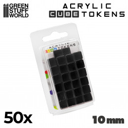 Token Cubos - Negro 10mm Tokens y Fichas de Juegos