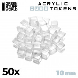 Gaming Tokens - Transparent Cubes 10mm | Gaming Tokens and Meeples