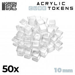 Gaming Tokens - Transparente Würfel 10mm | Brettspielmarken