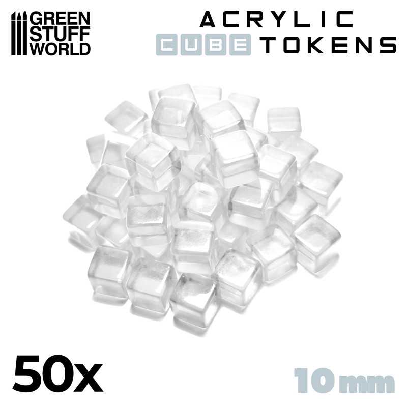 Gaming Tokens - Transparente Würfel 10mm | Brettspielmarken