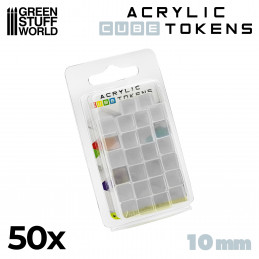 Gaming Tokens - Transparente Würfel 10mm | Brettspielmarken