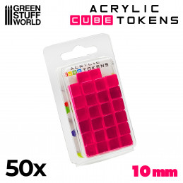 Gaming Tokens - Pink Cubes 10mm | Gaming Tokens and Meeples