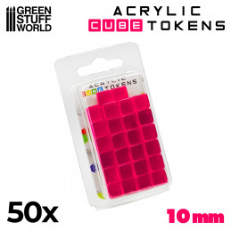 Gaming Tokens - Rosa Würfel 10mm | Brettspielmarken