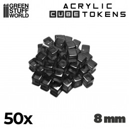 Tokens Cubos Negro 8mm