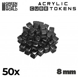 Tokens Cubos - Negro 8mm Tokens y Fichas de Juegos